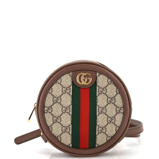 Ophidia Round Backpack GG Coated Canvas Mini