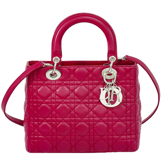 Dior Lady Dior  Leather Shoulder Bag ()