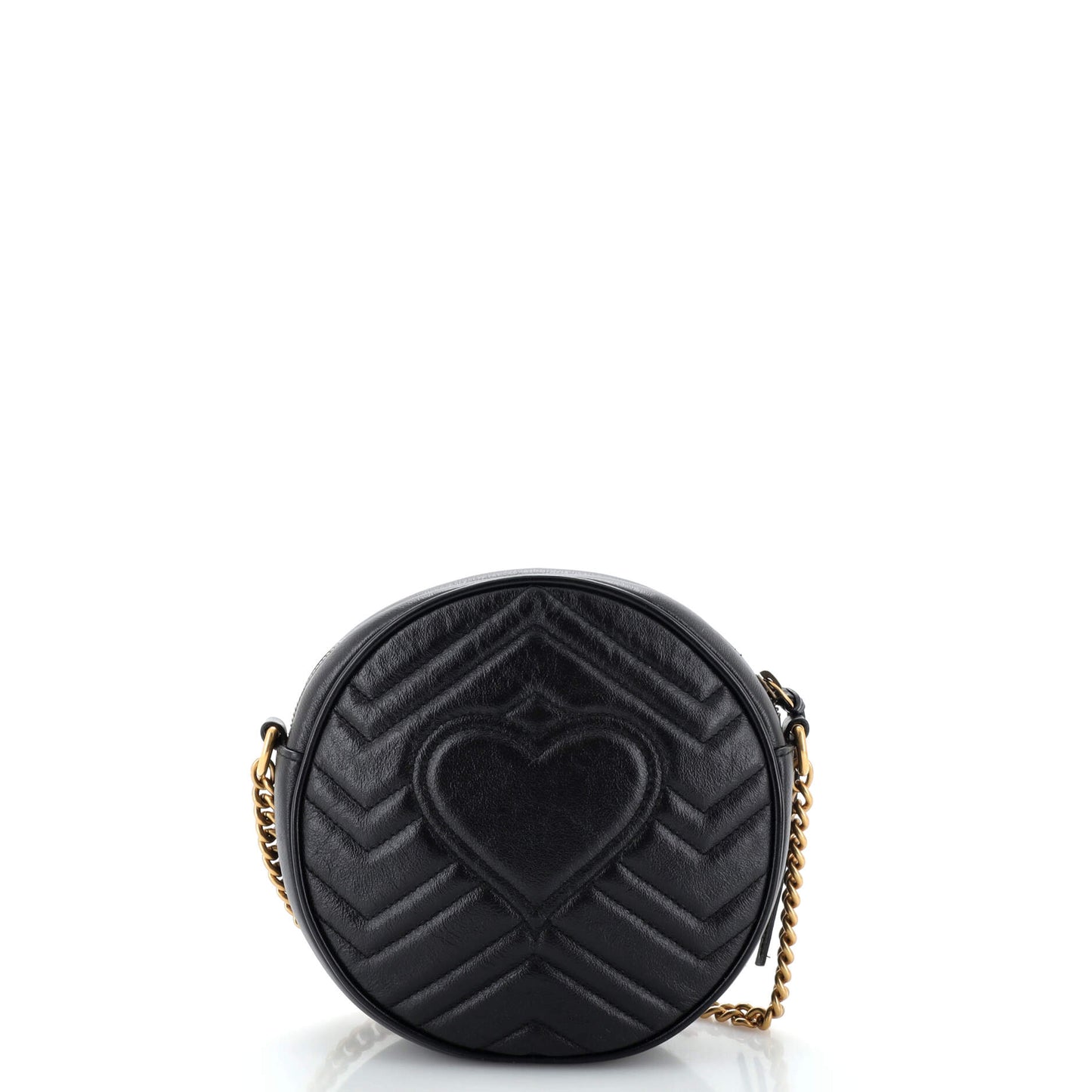 GG Marmont Round Shoulder Bag Matelasse Leather Mini