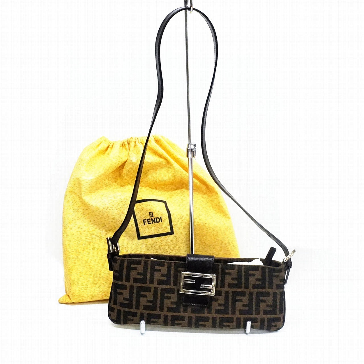 Fendi Zucca Canvas Shoulder Bag - '10s