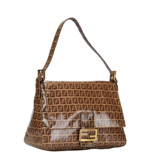 FI Zuchino MANMABACKET BAG 26325 Brown Vinyl Leather  FENDI