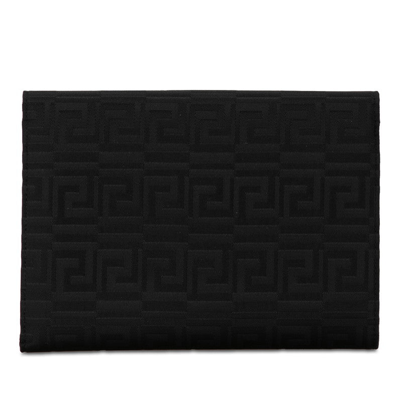 Versace Vintage Meducer Gucca Double Fold Wallet Black Canvas Leather  Versace  Vintage Meducer Gucci