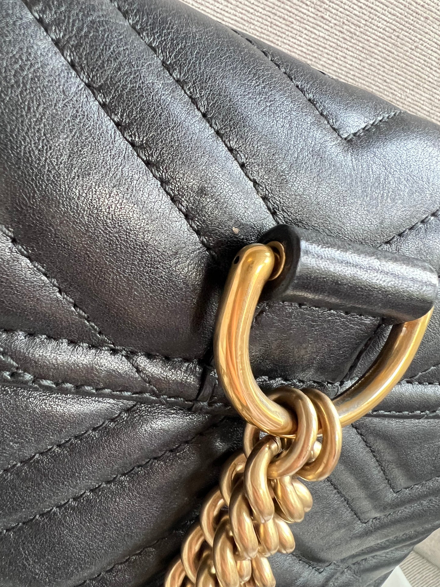 Gucci GG Black Mini Marmont Backpack