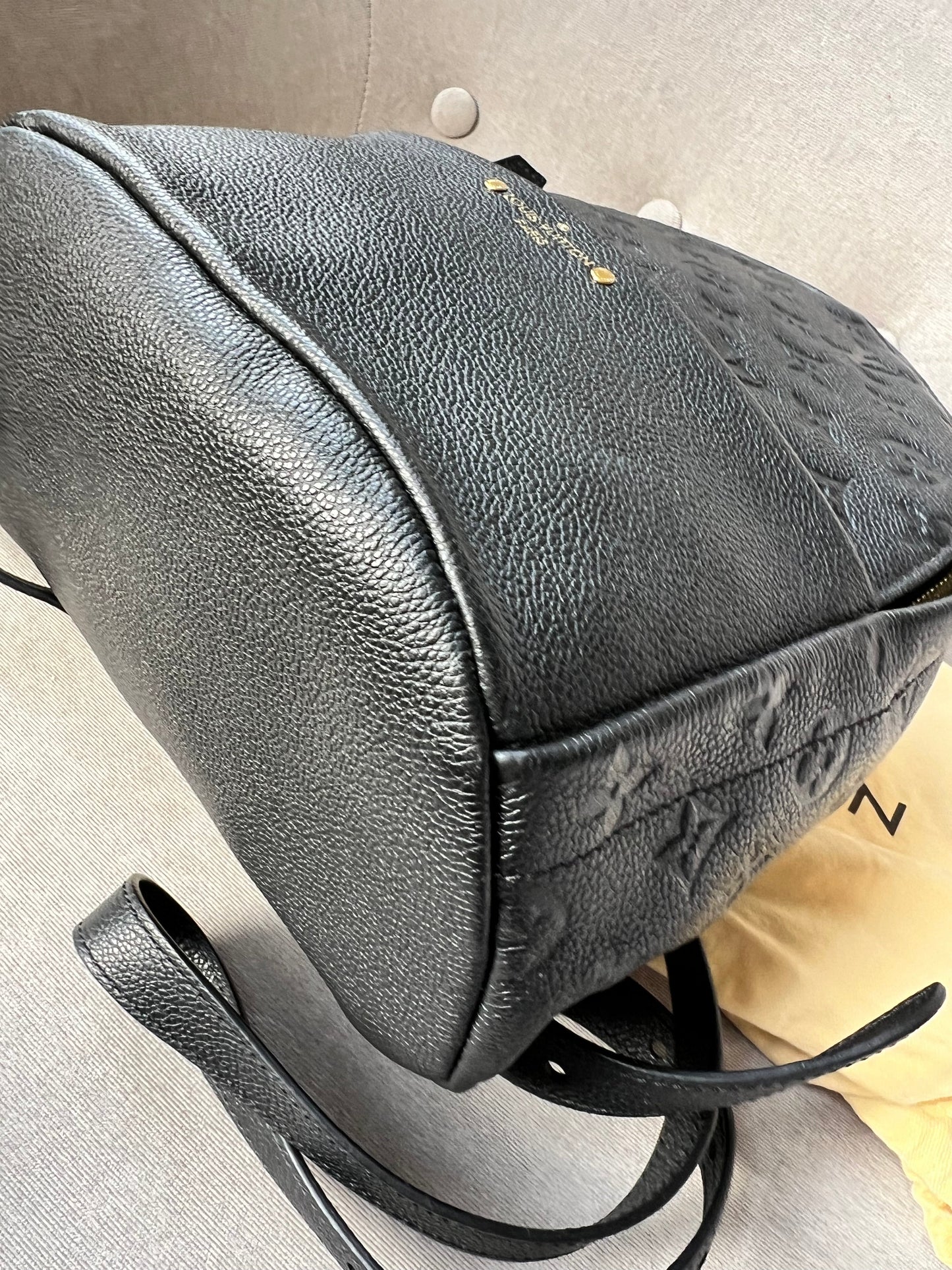 Louis Vuitton Sarbonne Backpack Black Empreinte