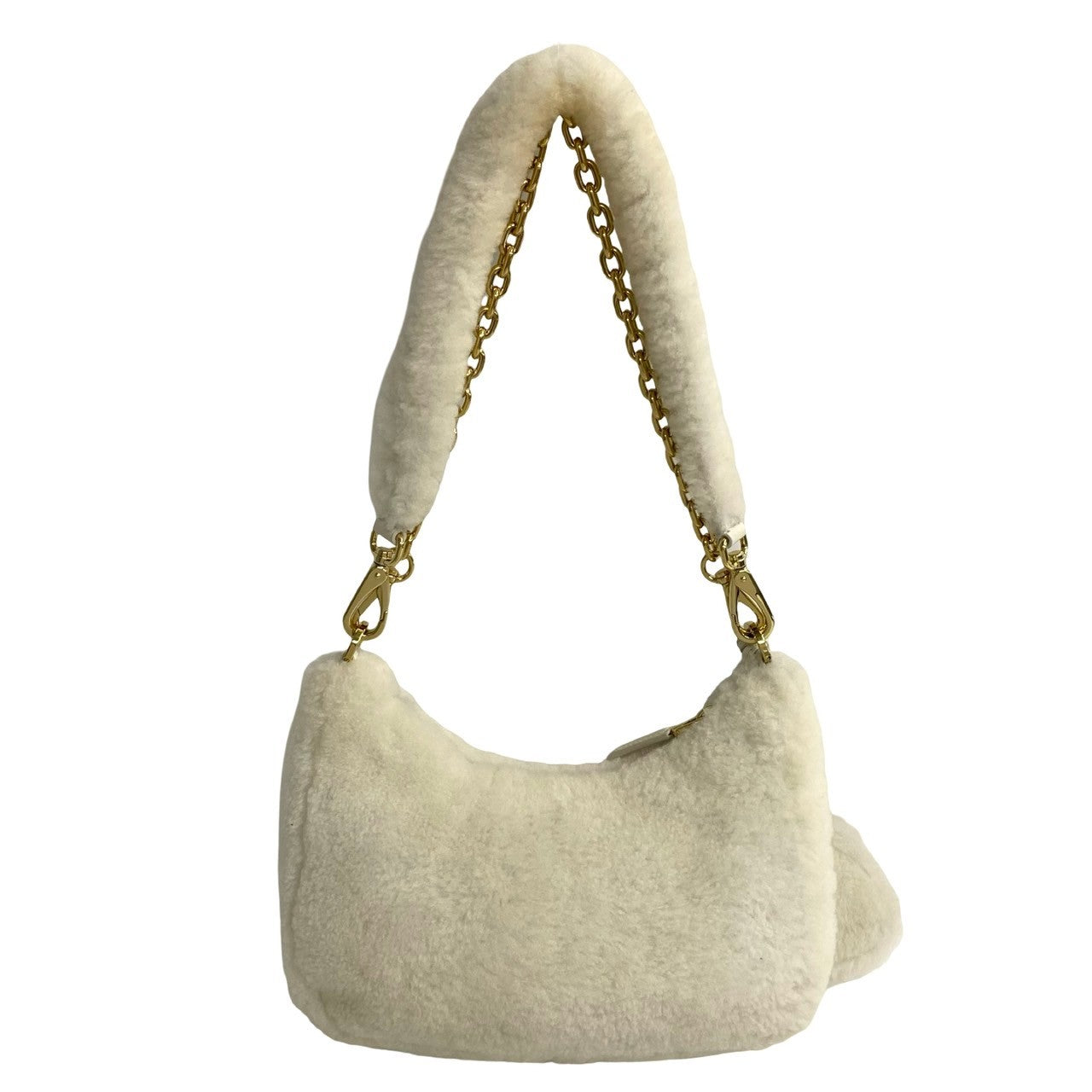 PRADA Shoulder Bag fur white