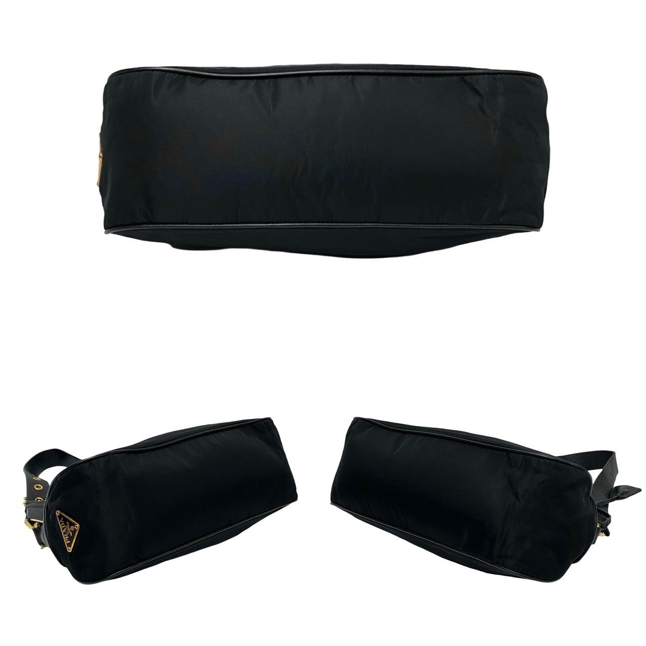 PRADA Shoulder Bag leather black