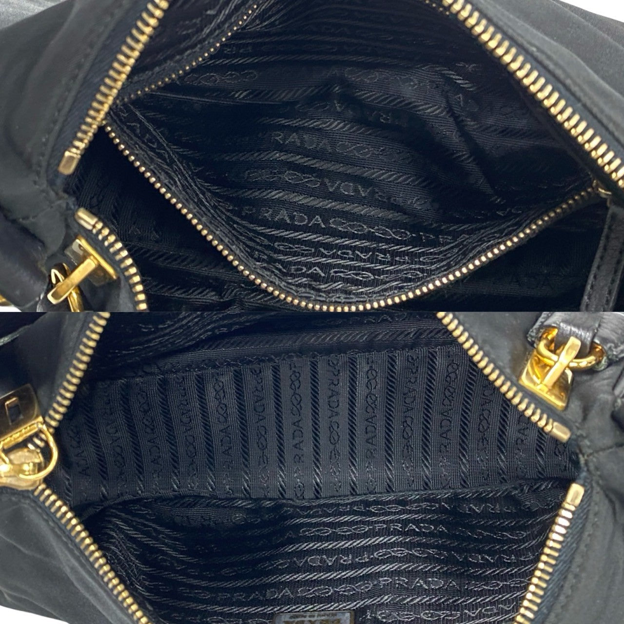 PRADA Shoulder Bag leather black