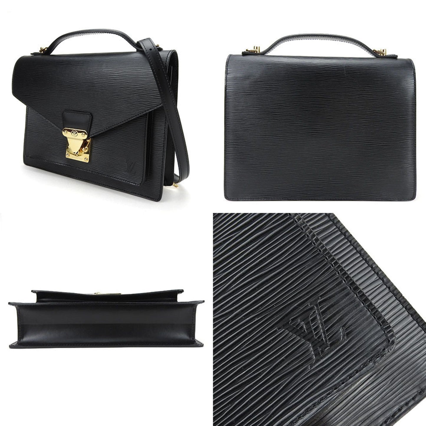 Louis Vuitton Monceau  Leather Shoulder Bag ()