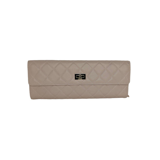 Chanel 2.55 Beige Lambskin Jewelry Case Clutch