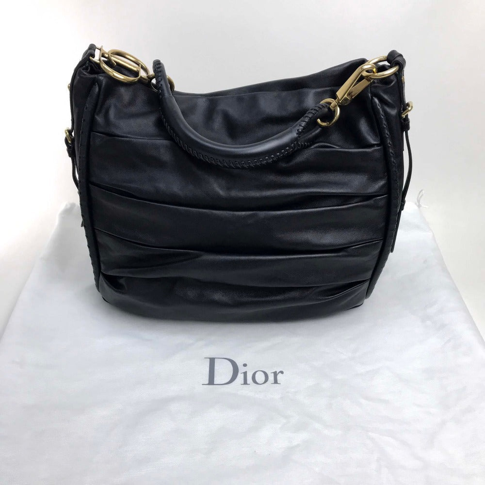 Christian Dior Shoulder Bag lambskin Black (matte) Hobo Shoulder Bag Women Used