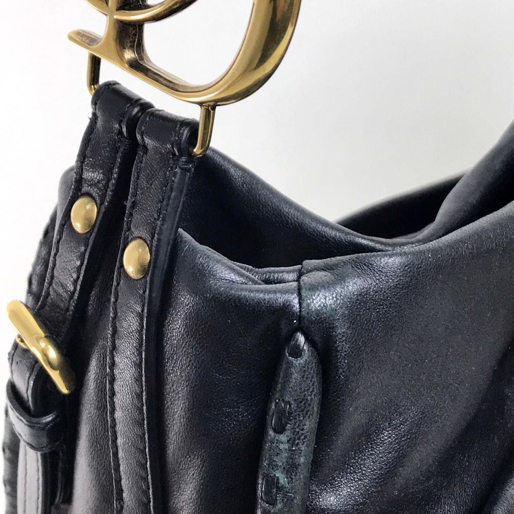 Christian Dior Shoulder Bag lambskin Black (matte) Hobo Shoulder Bag Women Used