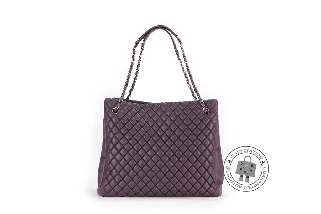 Chanel A67388 Y07112 CC Shopping Bag IN Iridescent Purple / 91623 Calfskin Shoulder Bags Sbhw