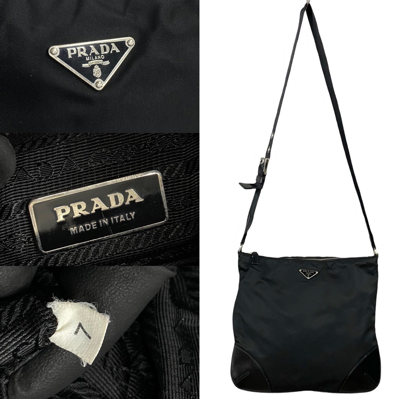 PRADA Shoulder Bag Nylon black