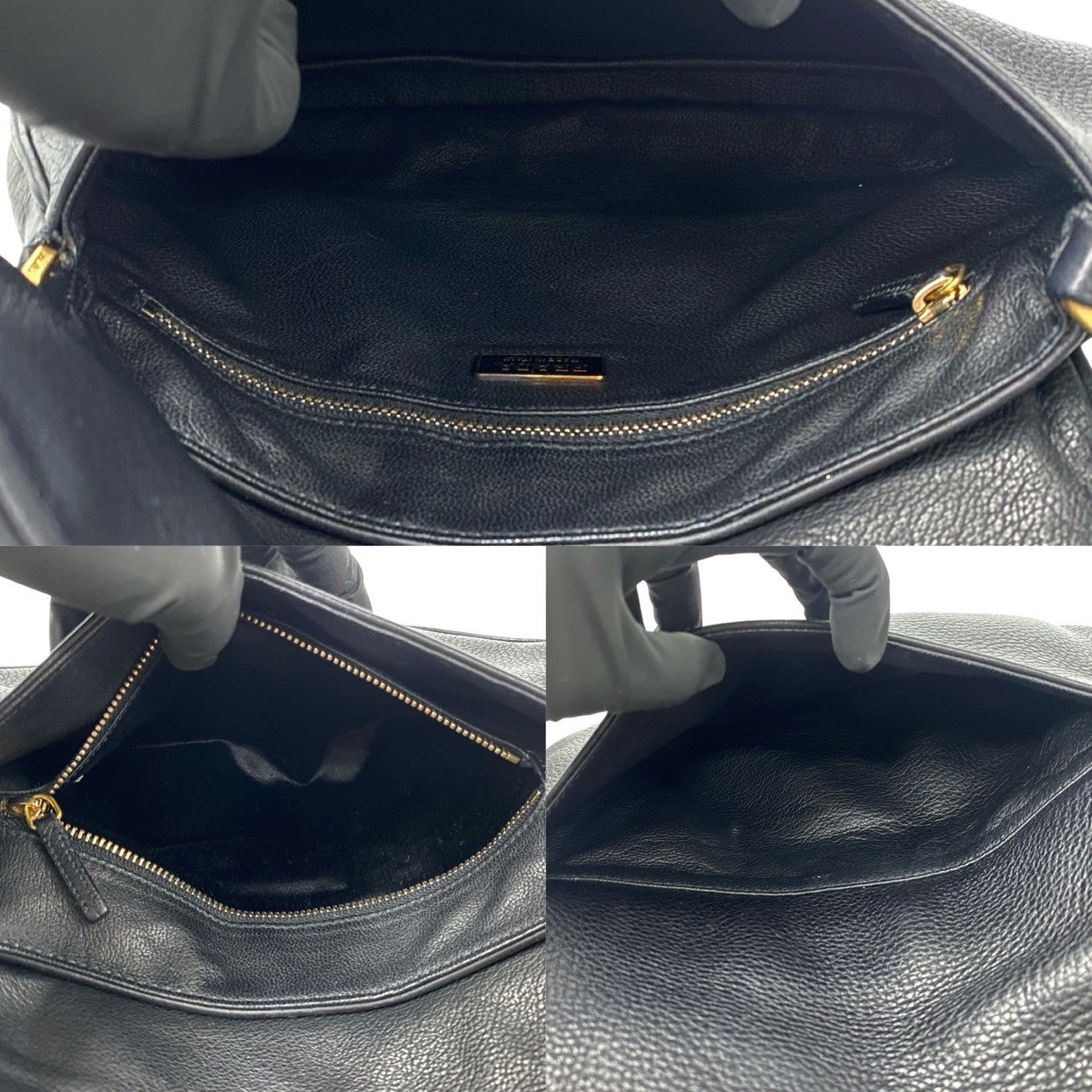 PRADA Shoulder Bag leather black