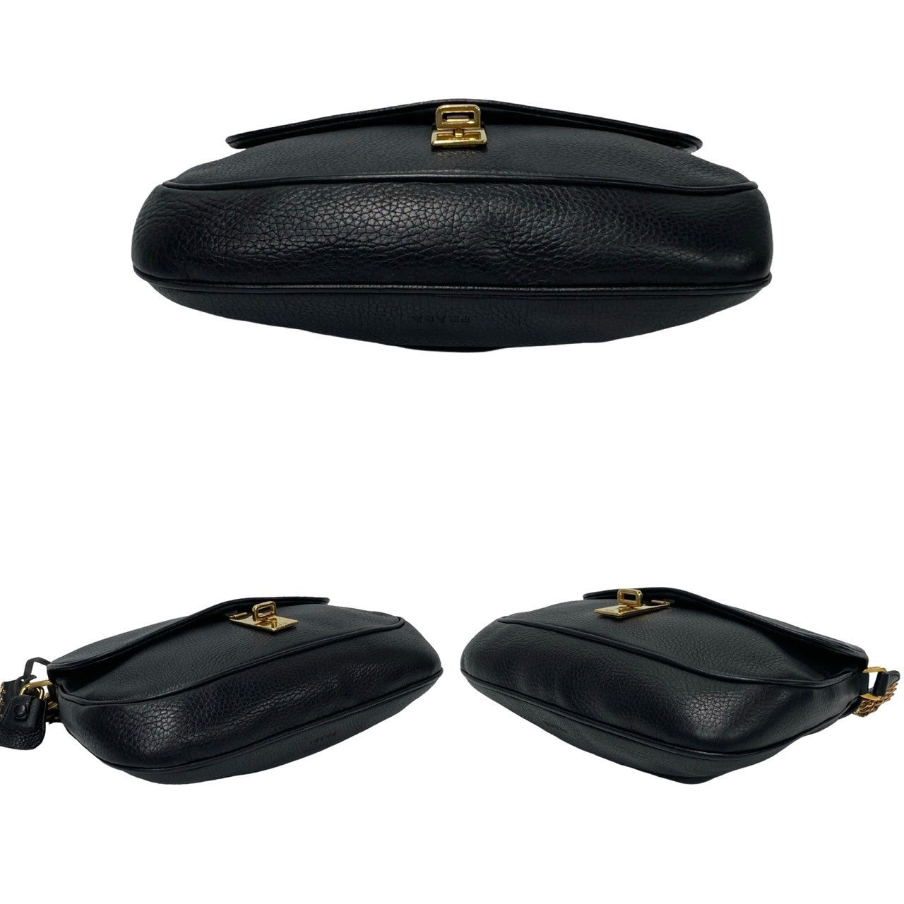 PRADA Shoulder Bag leather black