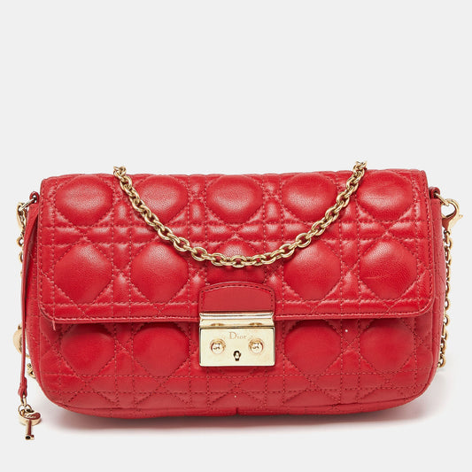 Dior Cannage Leather Miss Dior Promenade Chain Clutch