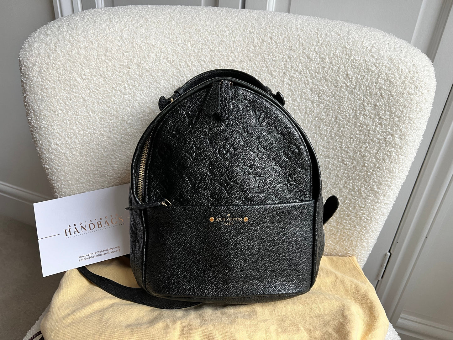 Louis Vuitton Sarbonne Backpack Black Empreinte