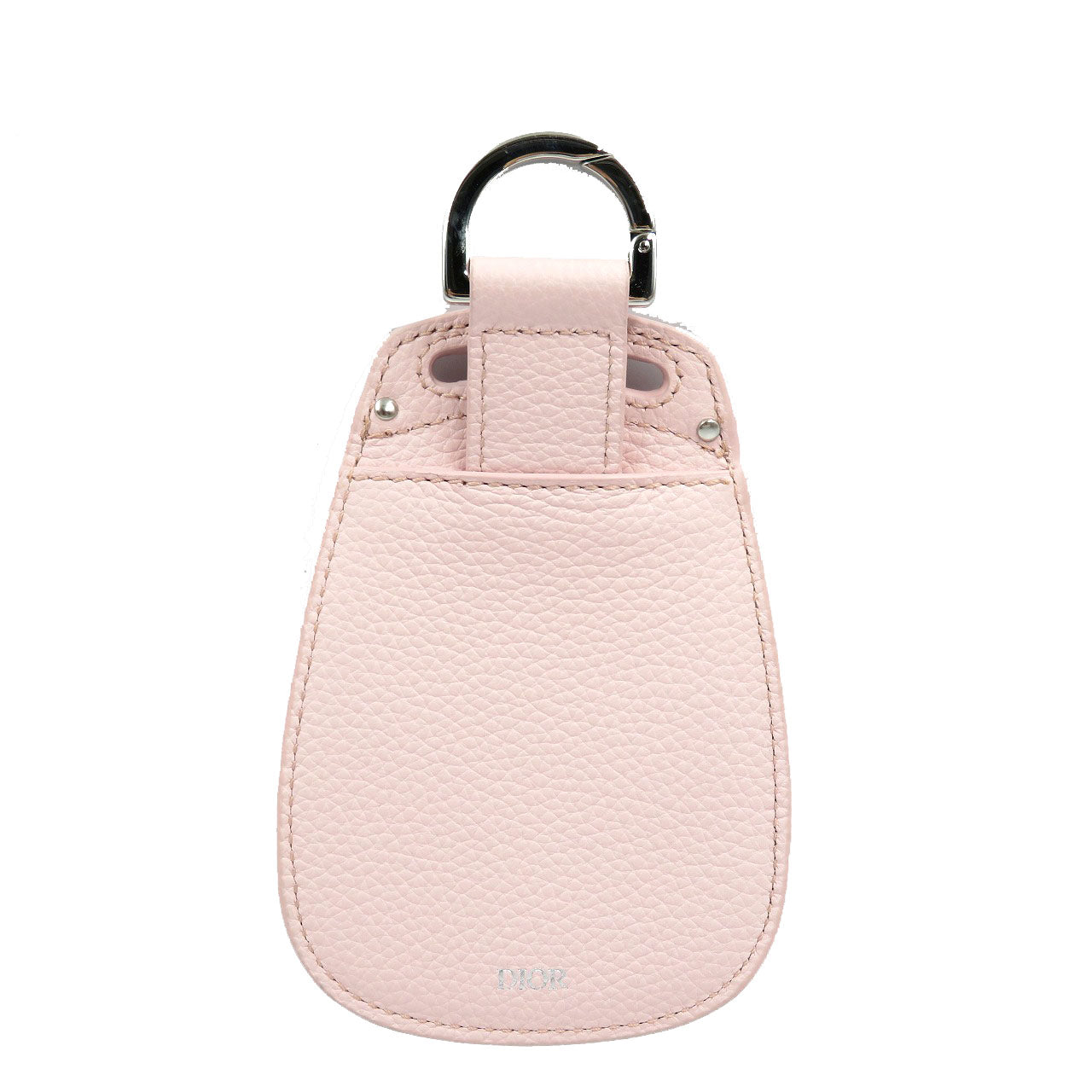 Christian Dior key ring leather pink