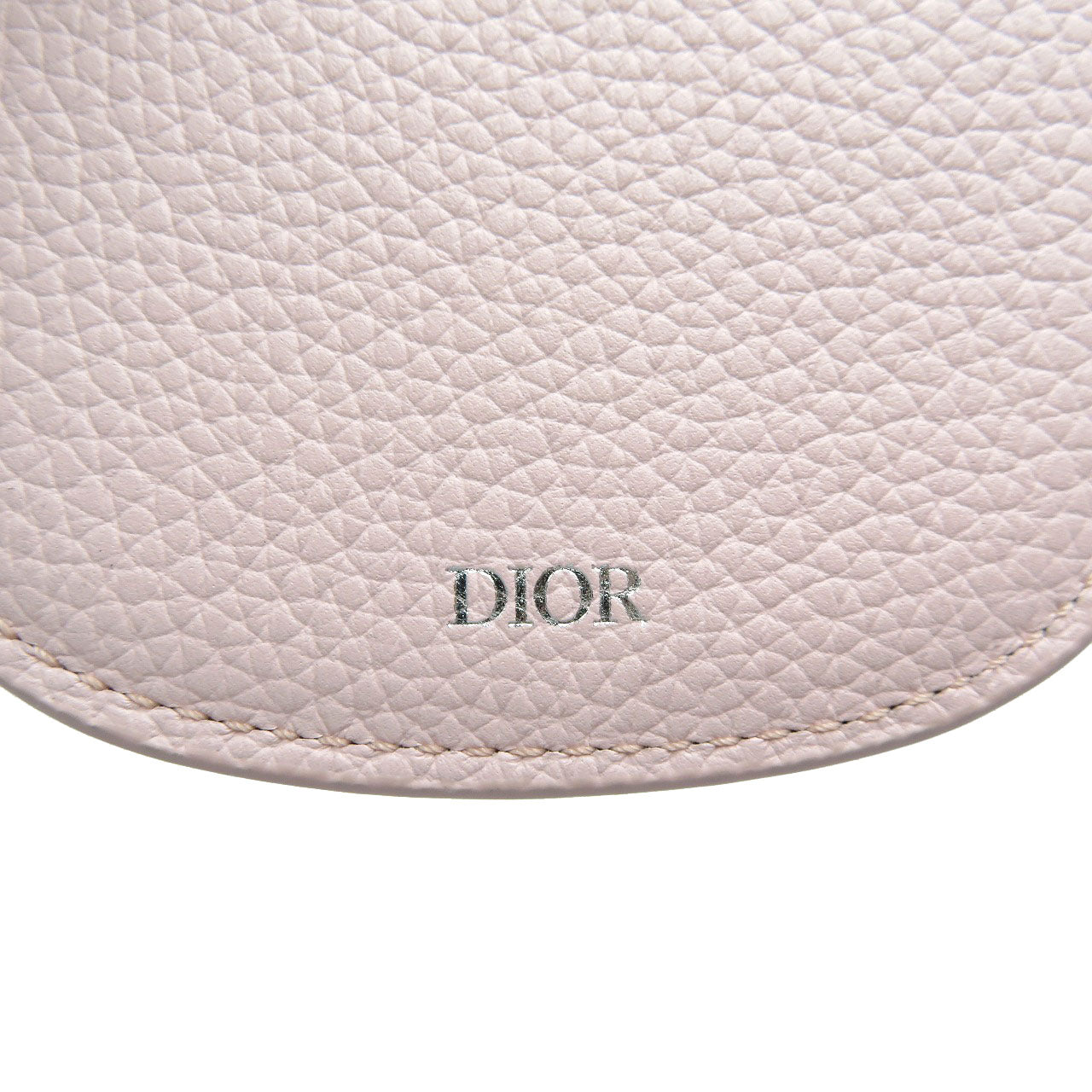 Christian Dior key ring leather pink