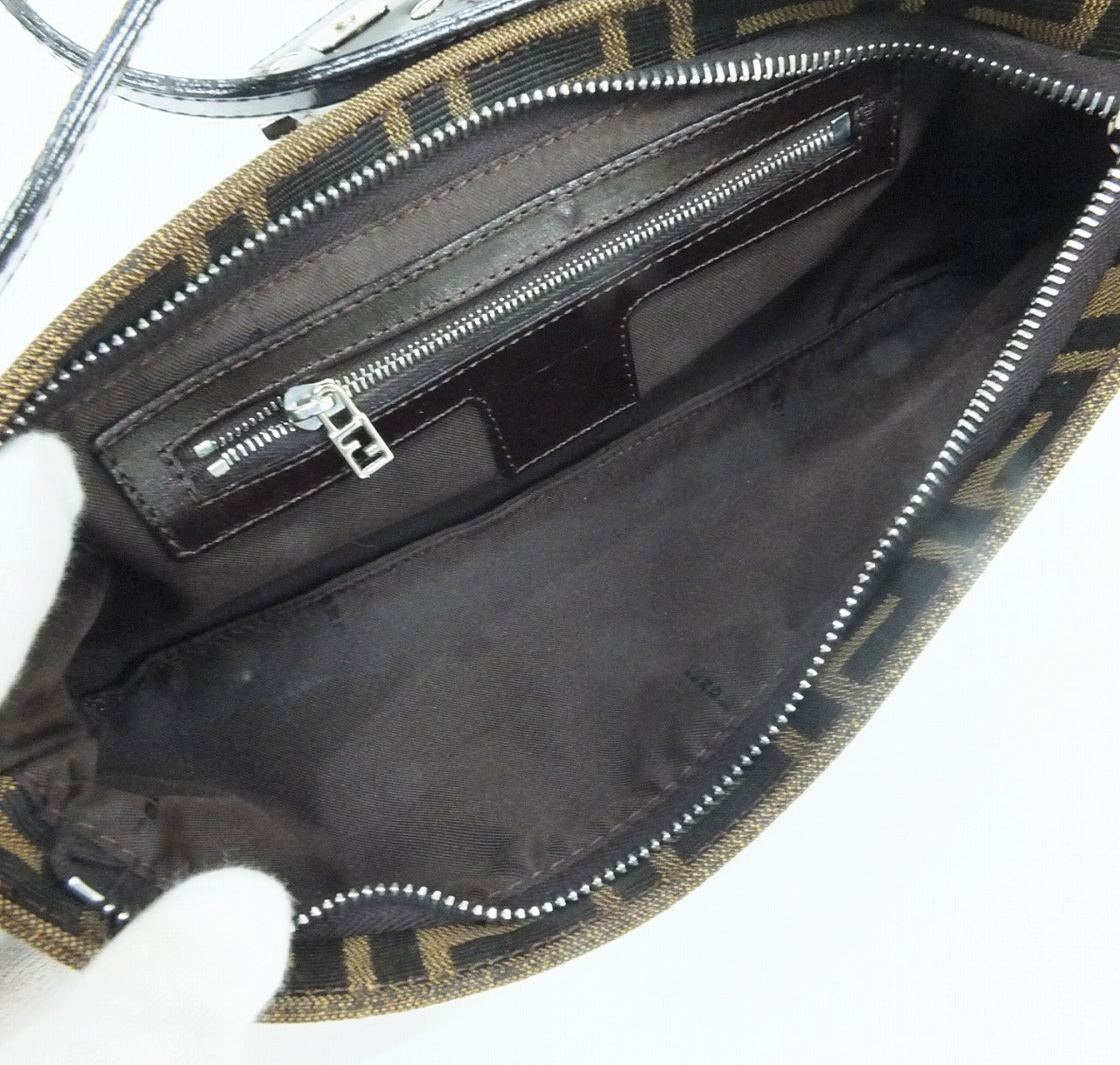 Fendi Zucca Canvas Shoulder Bag - '10s