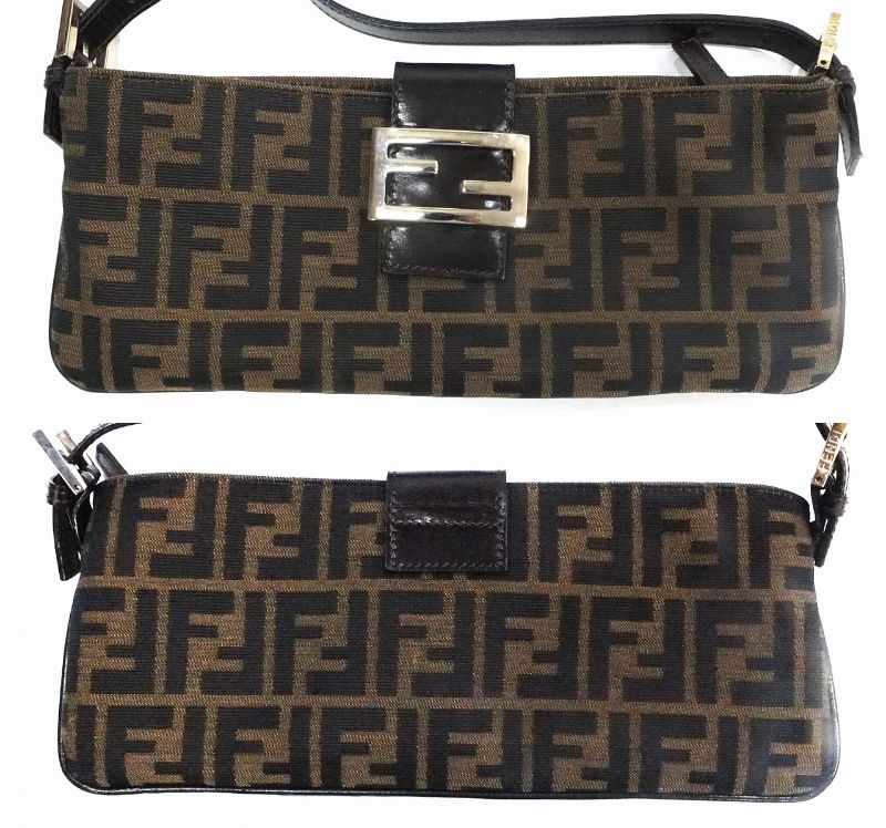 Fendi Zucca Canvas Shoulder Bag - '10s