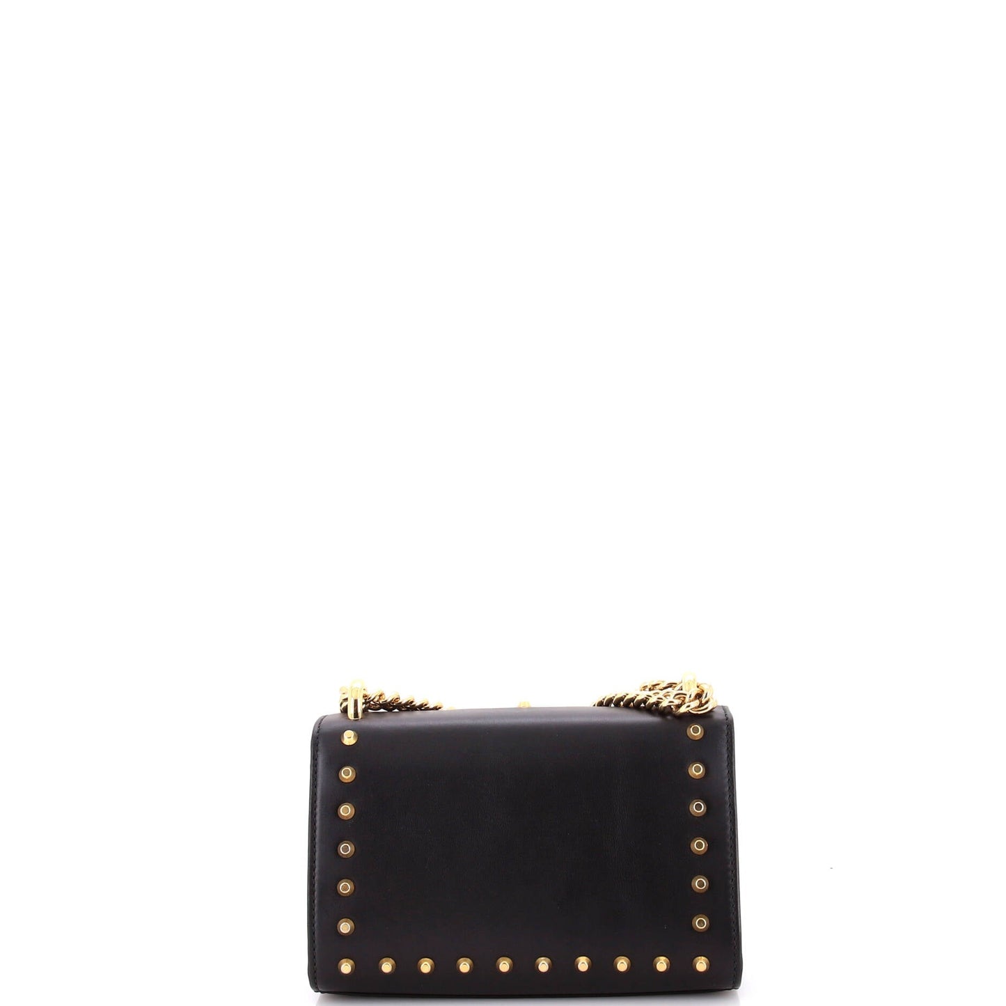 Pearly Padlock Shoulder Bag Studded Leather Small