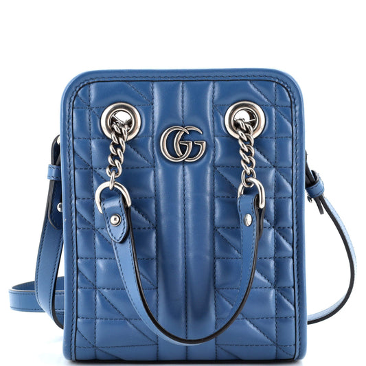 GG Marmont Handle Crossbody Bag Matelasse Leather Mini