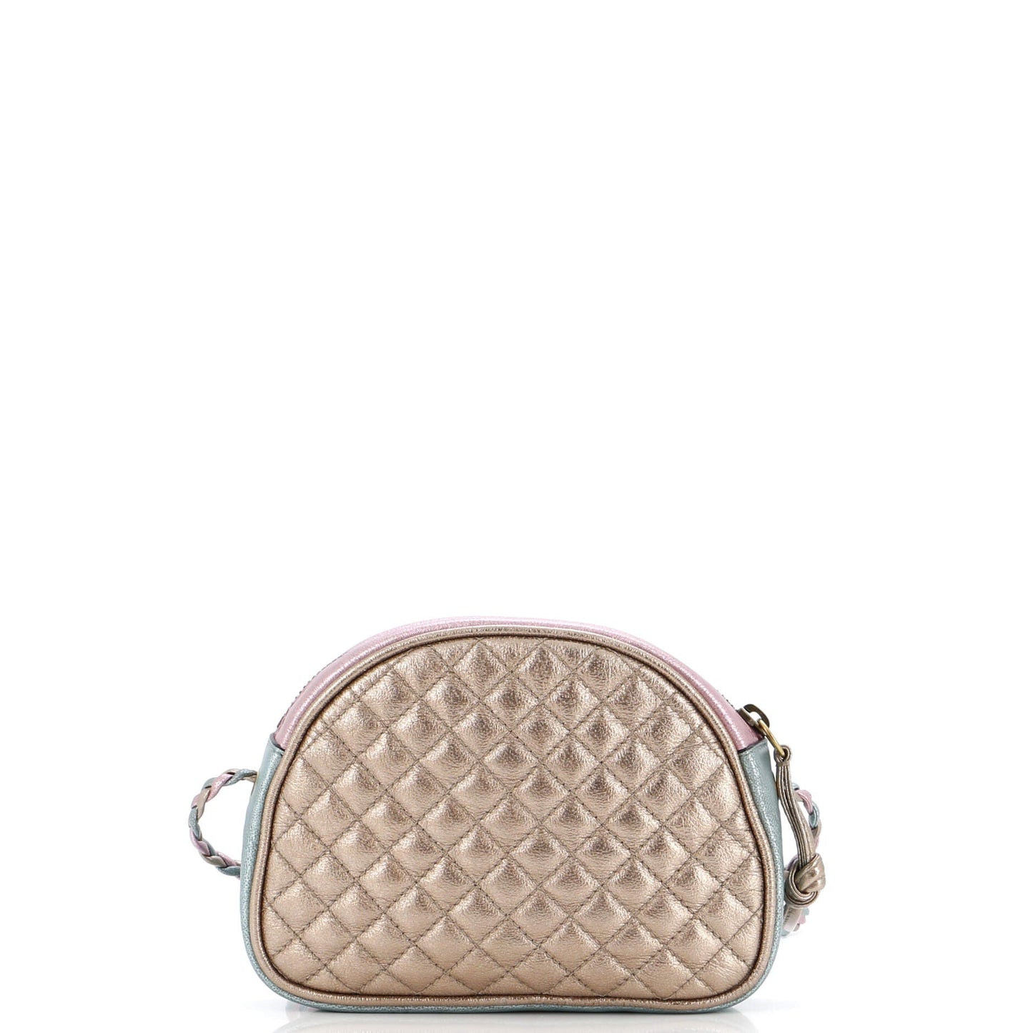 Trapuntata Camera Shoulder Bag Quilted Laminated Leather Mini