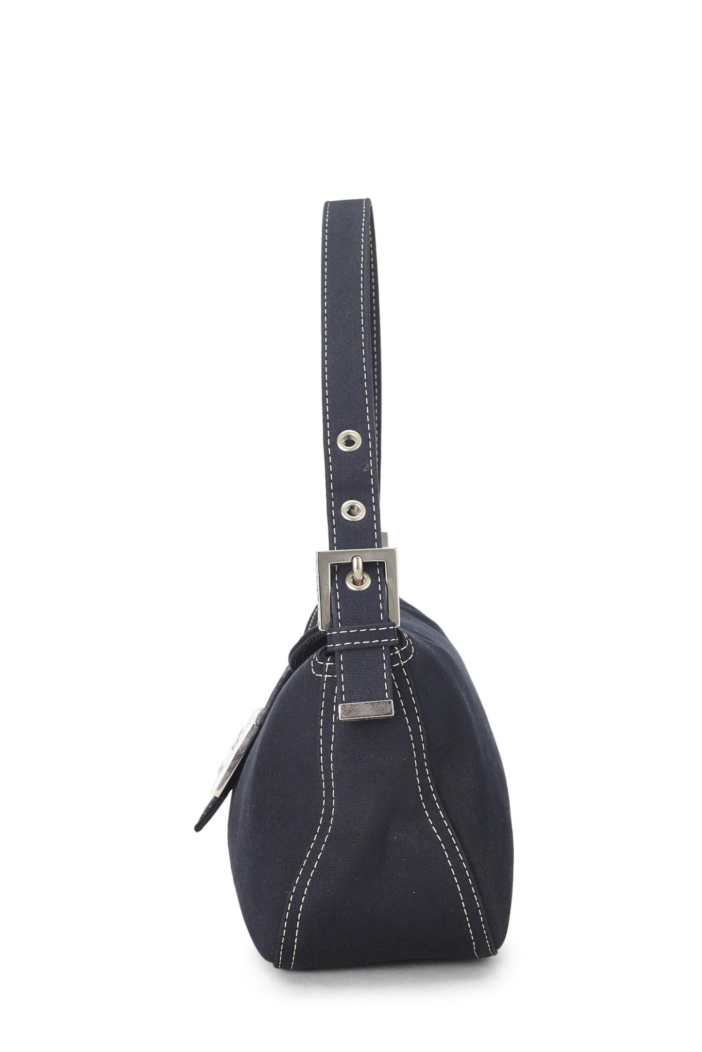 Fendi,  Navy Canvas Shoulder Bag Small, Navy