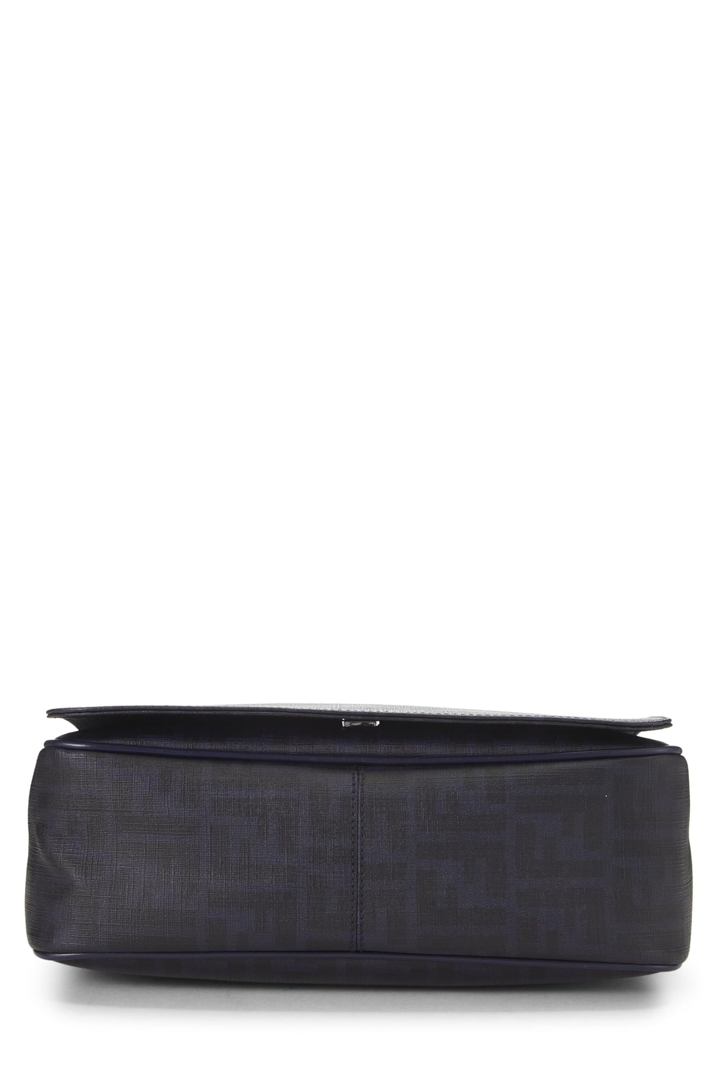 Fendi,  Navy Zucca Coated Canvas Messenger Large, Navy