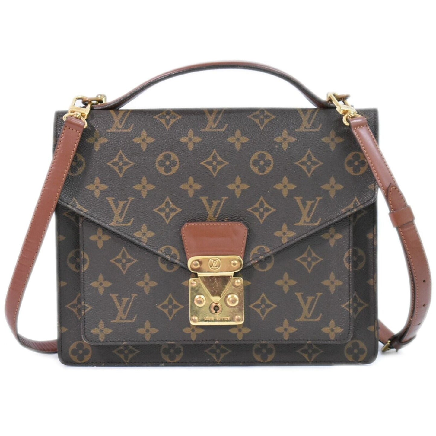 Louis Vuitton Monceau  Canvas Shoulder Bag ()