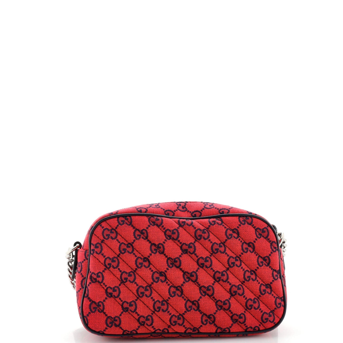 GG Marmont Shoulder Bag Embroidered Diagonal Quilted GG Canvas Small