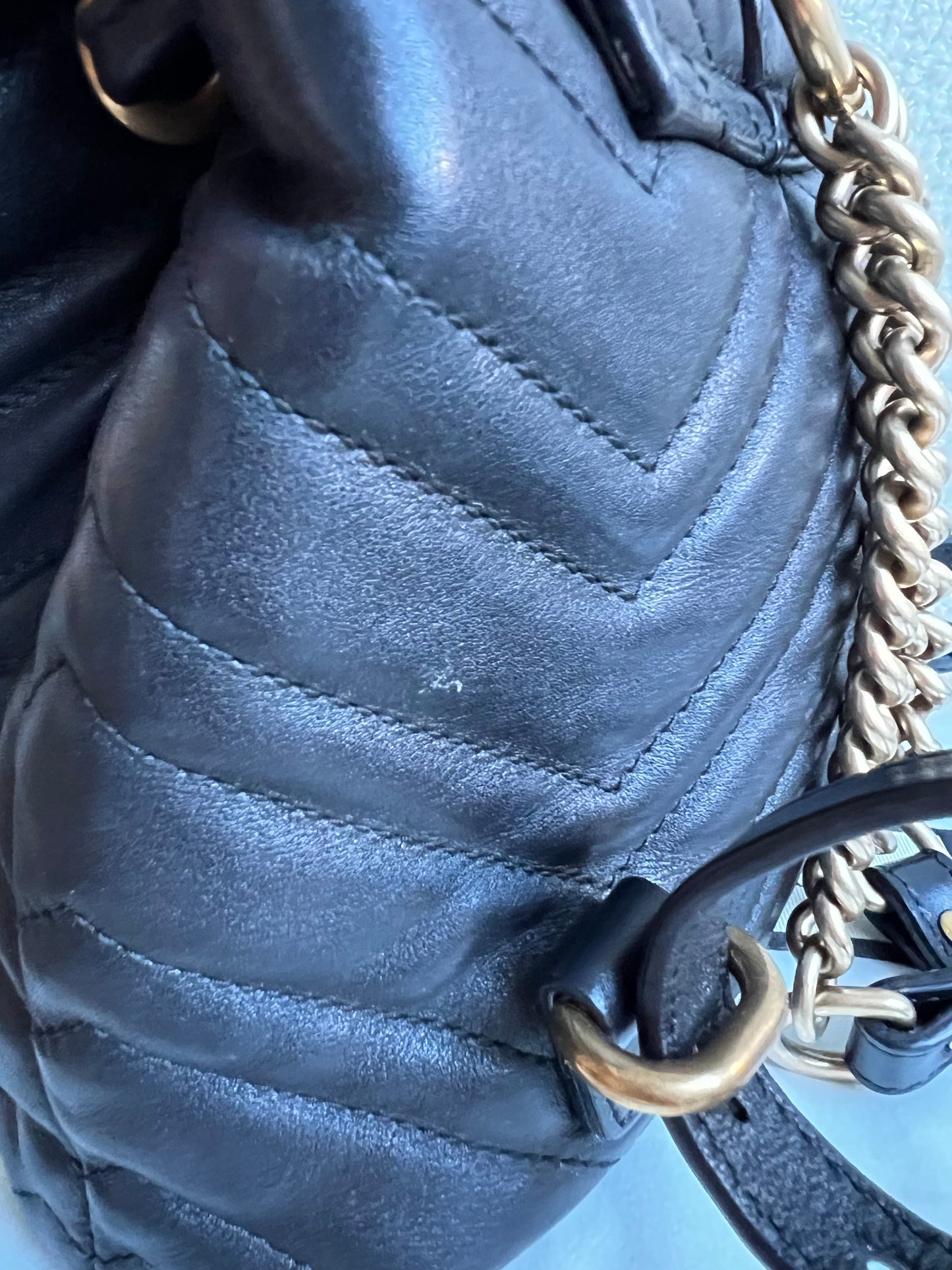 Gucci GG Black Mini Marmont Backpack