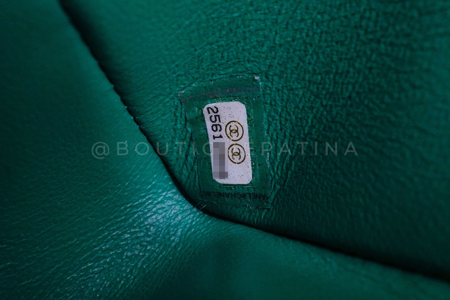 18S Chanel Iridescent Pearly Emerald Green Caviar Medium Classic Double Flap Bag GHW