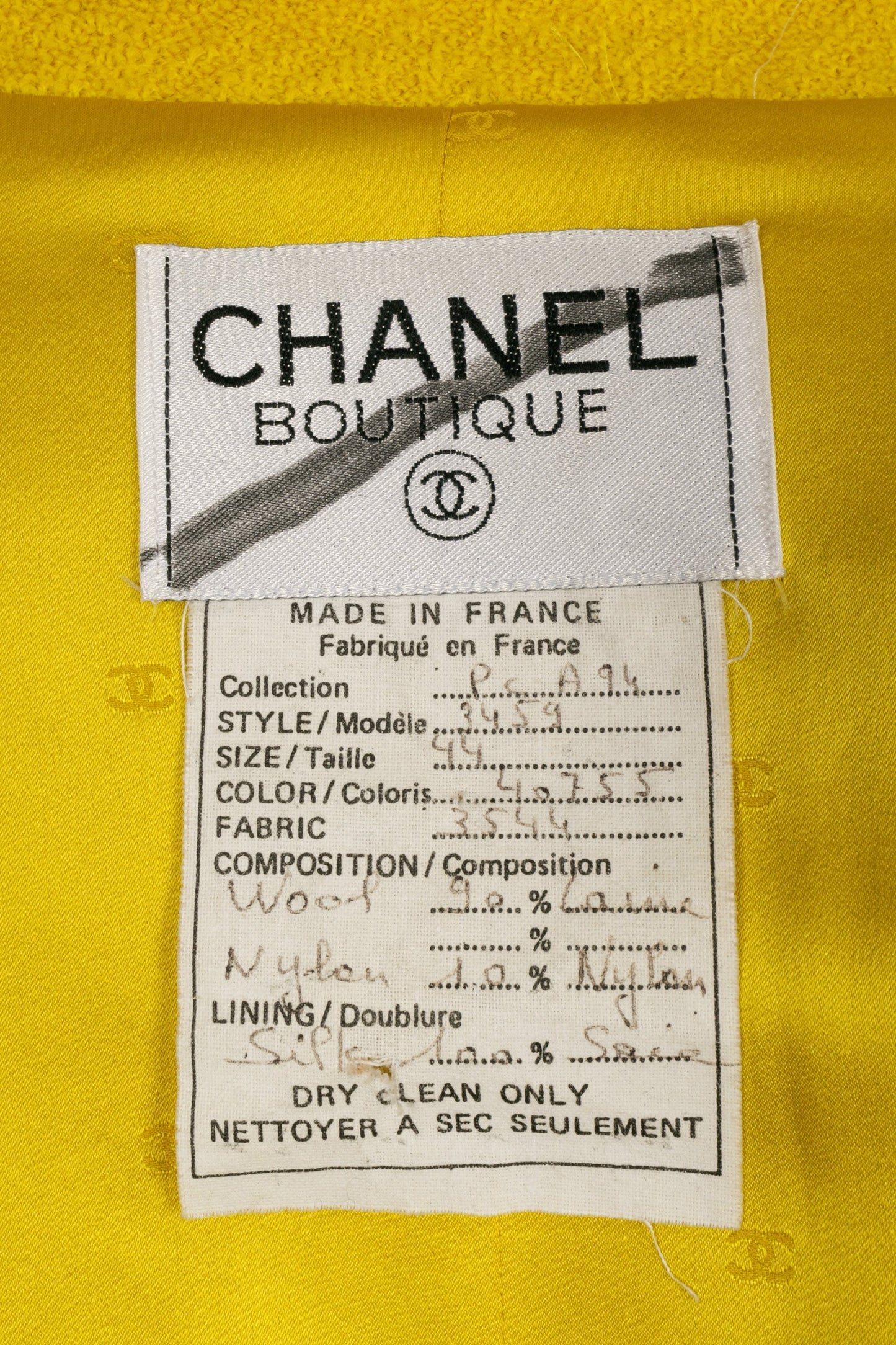 Veste Chanel Automne 1994