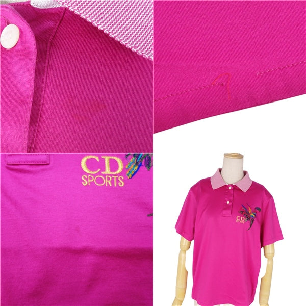 Vint Christian Dior SPORT T-shirt Christian Dior SPORT T-shirt y Short Sleeve Logo Stitching Tops  L Pink LODEST