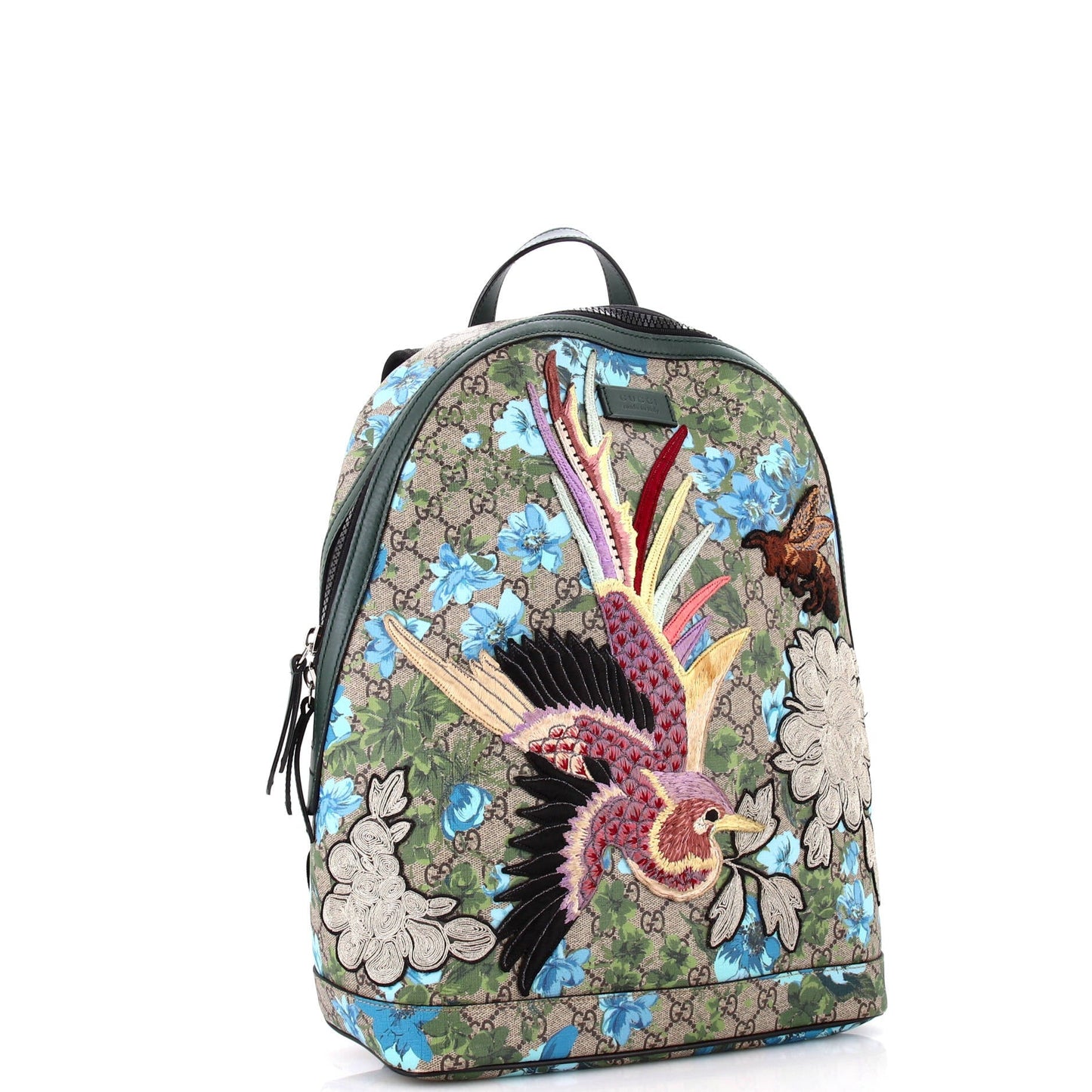 Zip Backpack Embroidered Printed GG Coated Canvas Medium