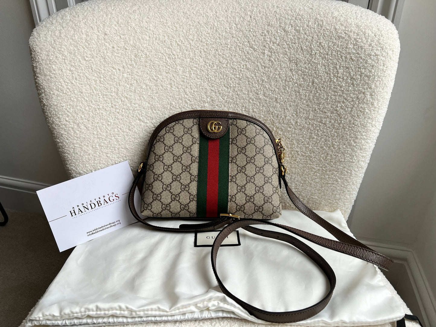 Gucci Ophidia GG Supreme Rounded Top Shoulder Bag