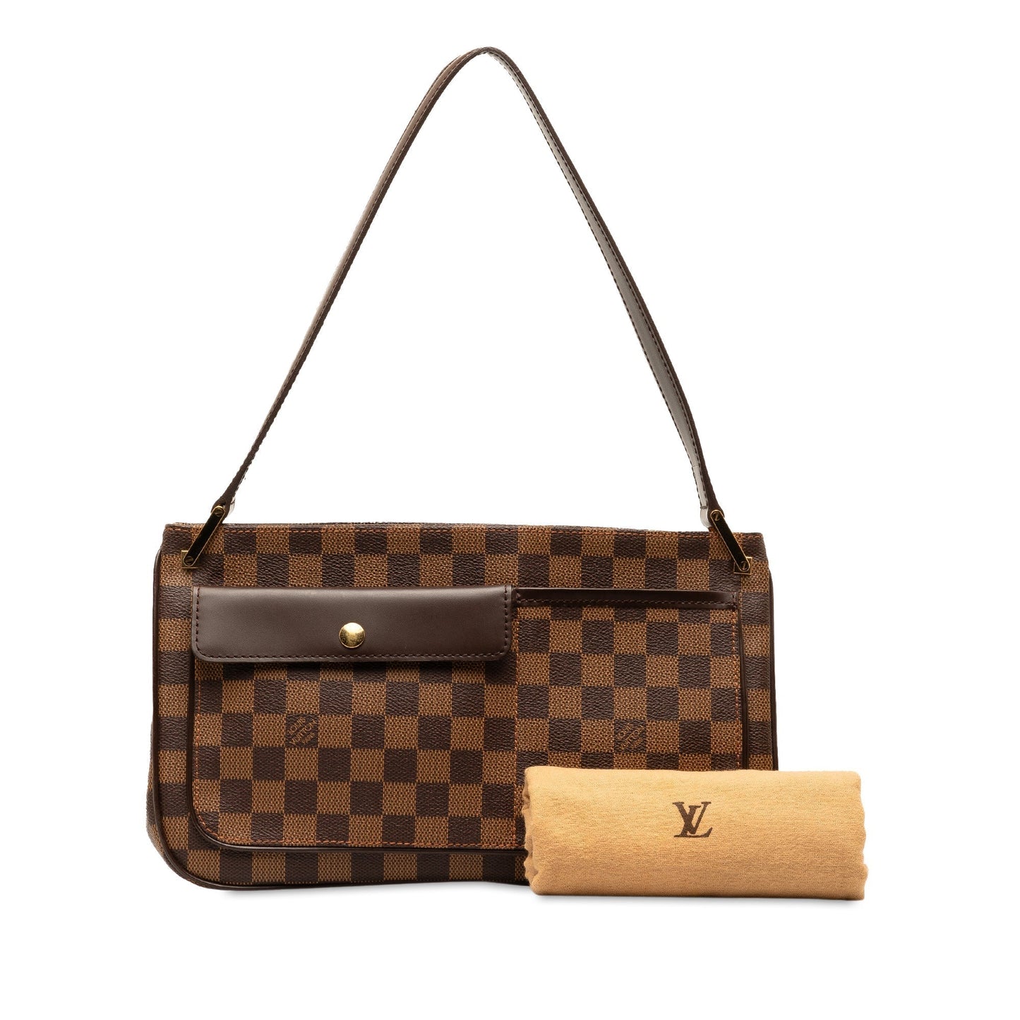 Brown Louis Vuitton Damier Ebene Aubagne Shoulder Bag