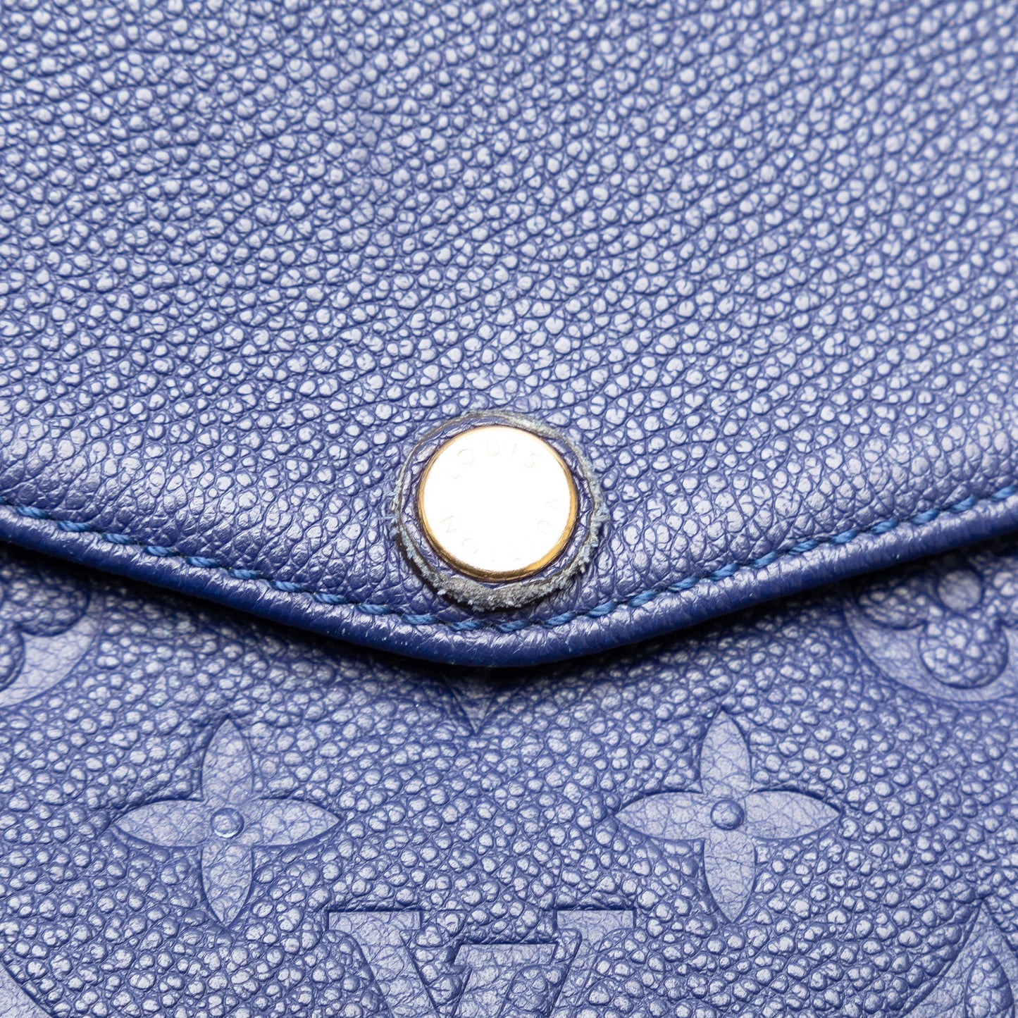 Blue Louis Vuitton Monogram Empreinte Twice Crossbody Bag