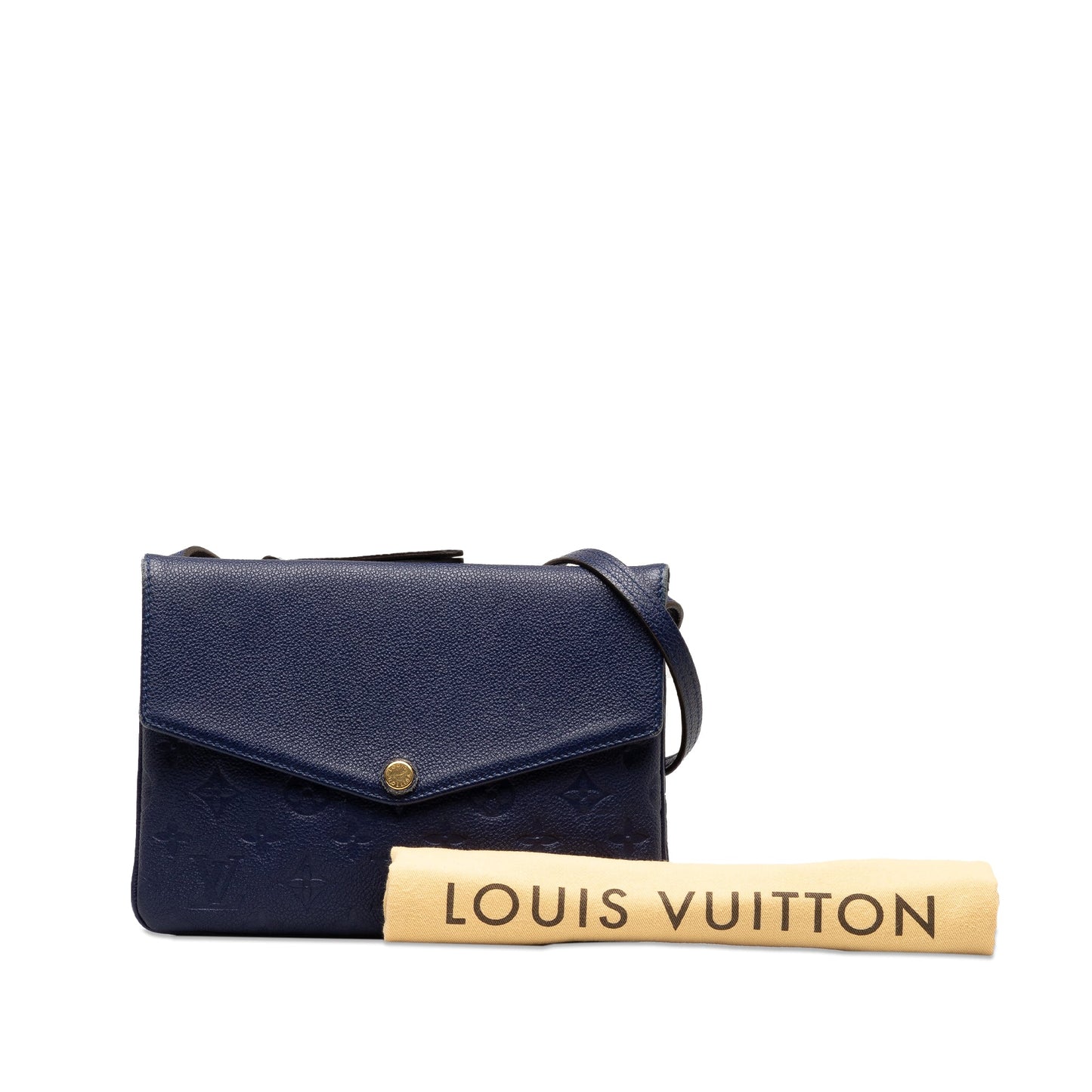 Blue Louis Vuitton Monogram Empreinte Twice Crossbody Bag