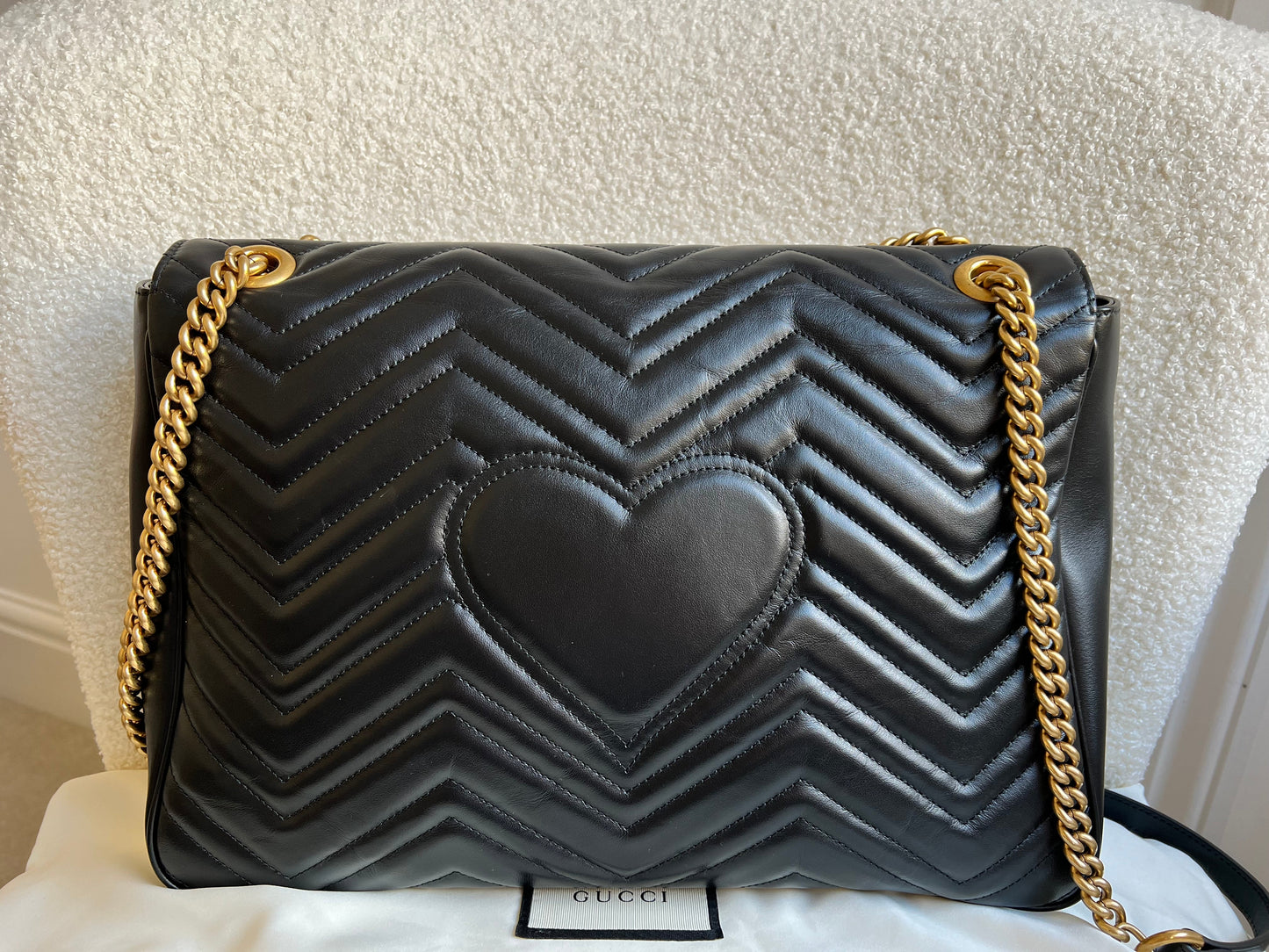 Gucci GG Black Large Marmont Shoulder Bag