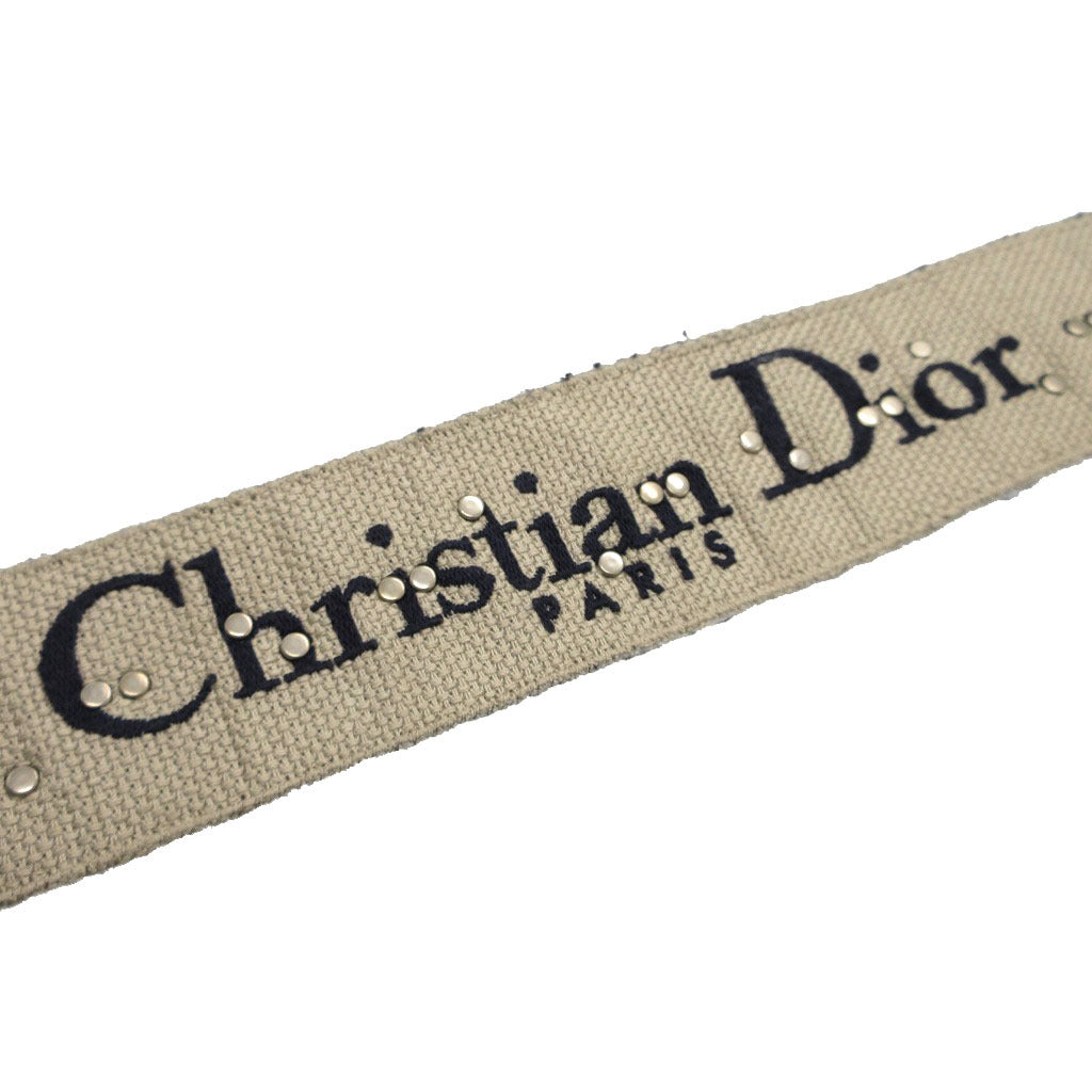 Christian Dior Shoulder strap Canvas, Leather Navy Oblique