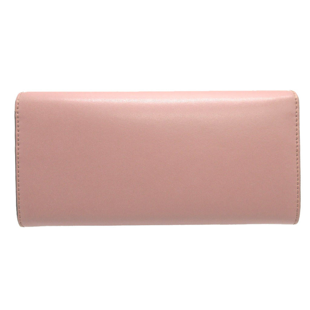 FENDI Long Wallet Purse 8M0251 leather pink Two fold By the way Women Used