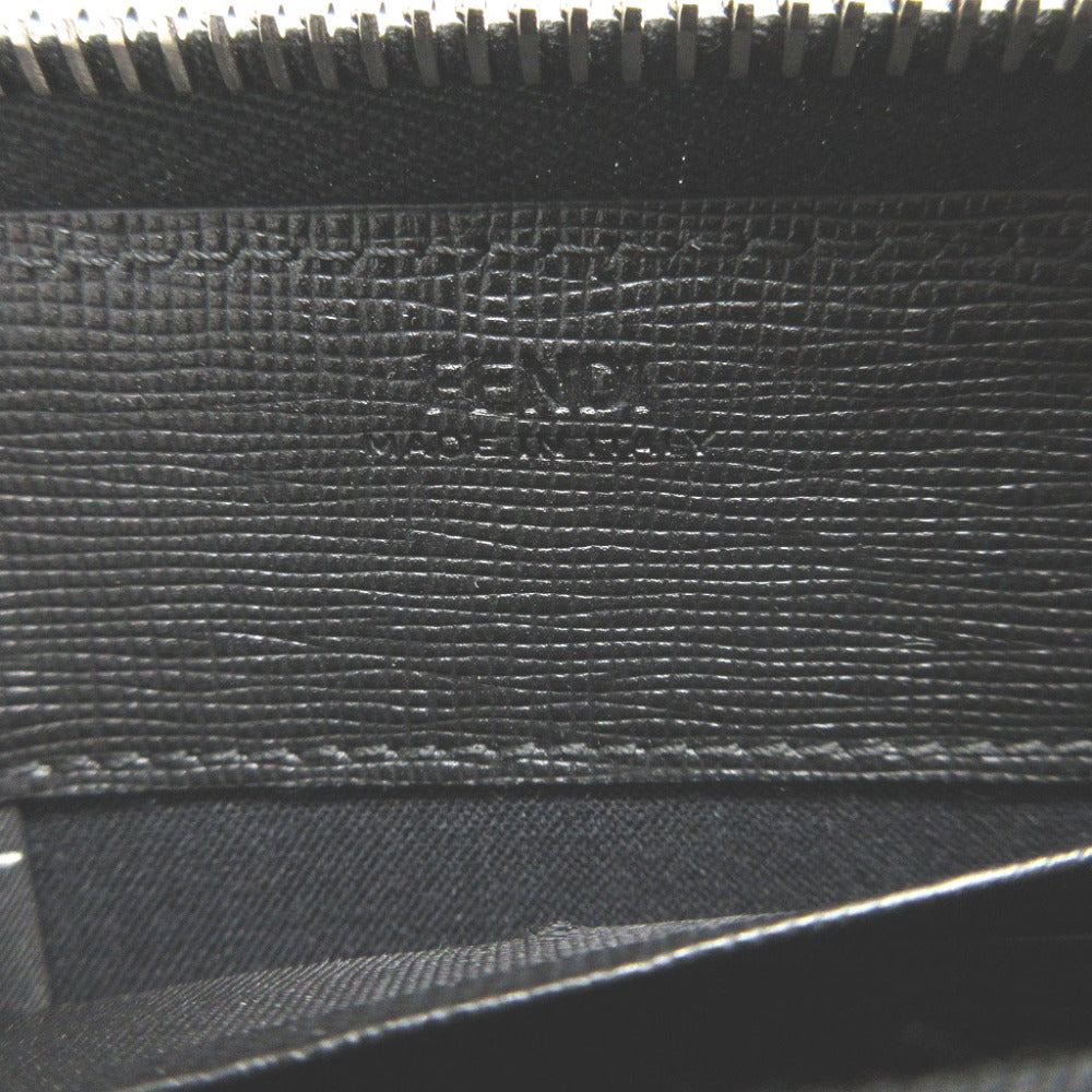 FENDI Long Wallet Purse 8M0299 leather black Karito
