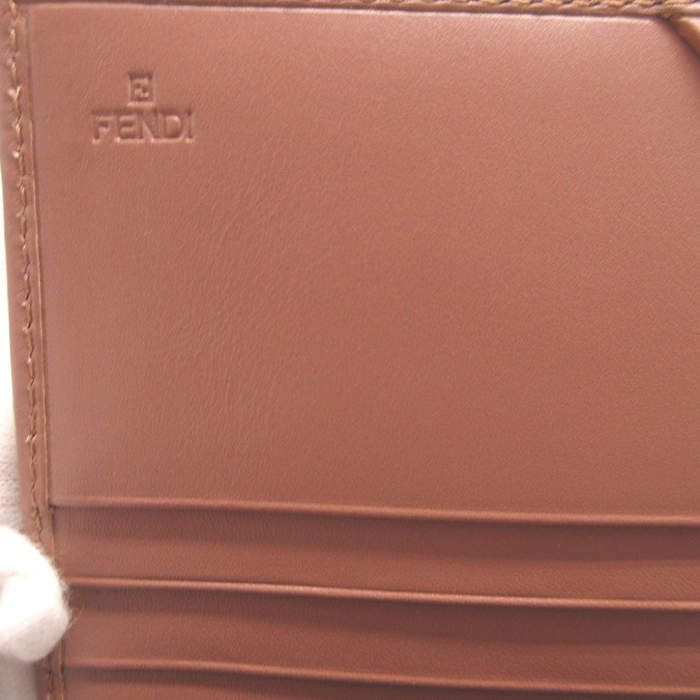 FENDI Long Wallet Purse 8M0000 Canvas, Leather beige Zucchino
