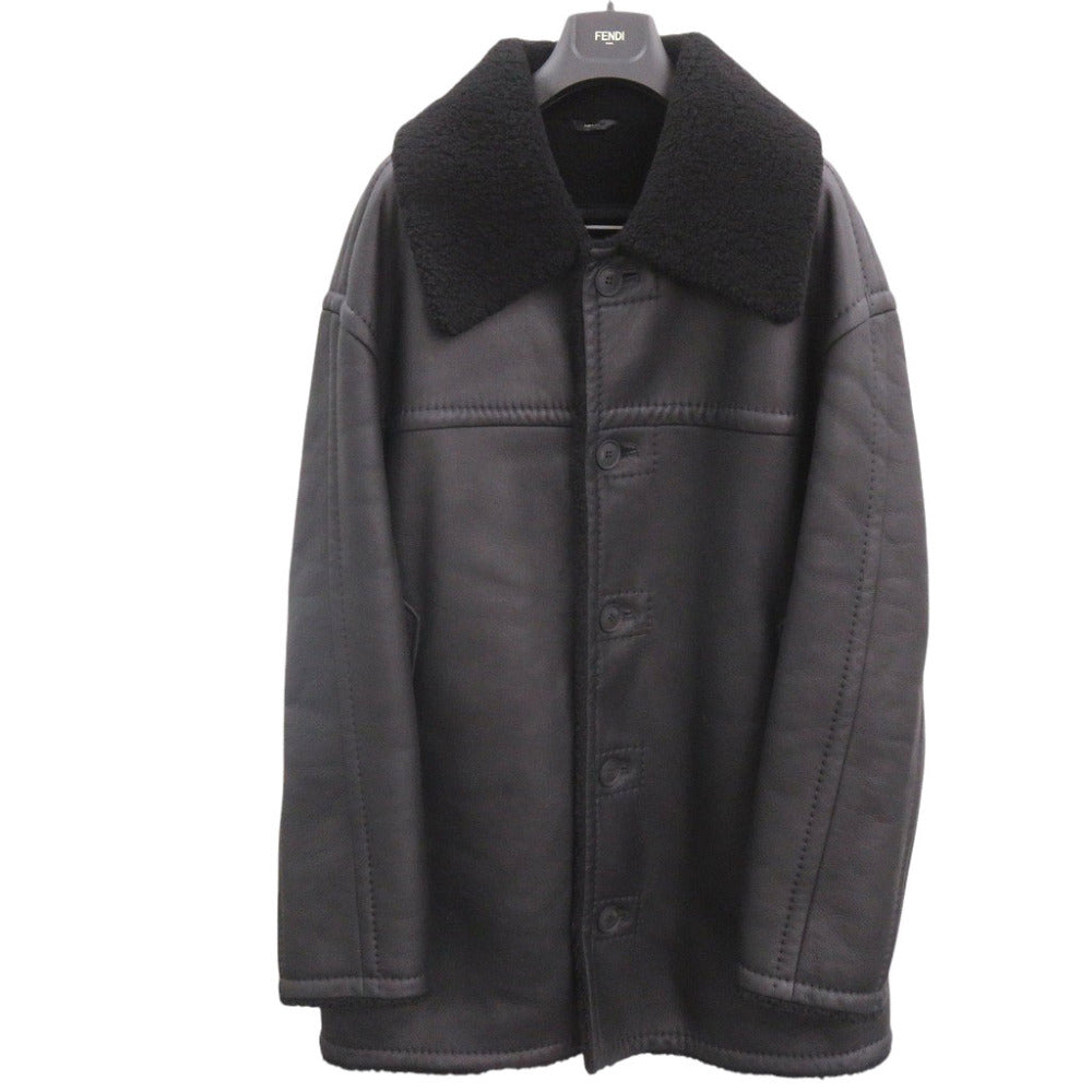 FENDI Other outerwear 13CPC-23 Mouton black 54