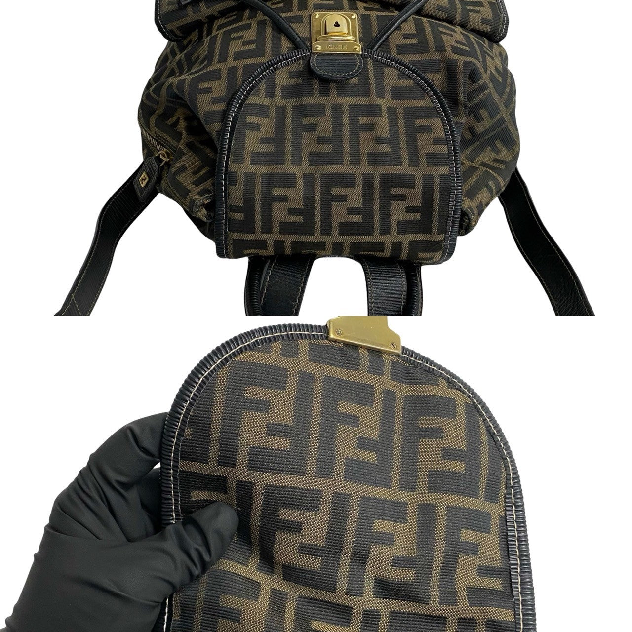 FENDI Backpack leather black