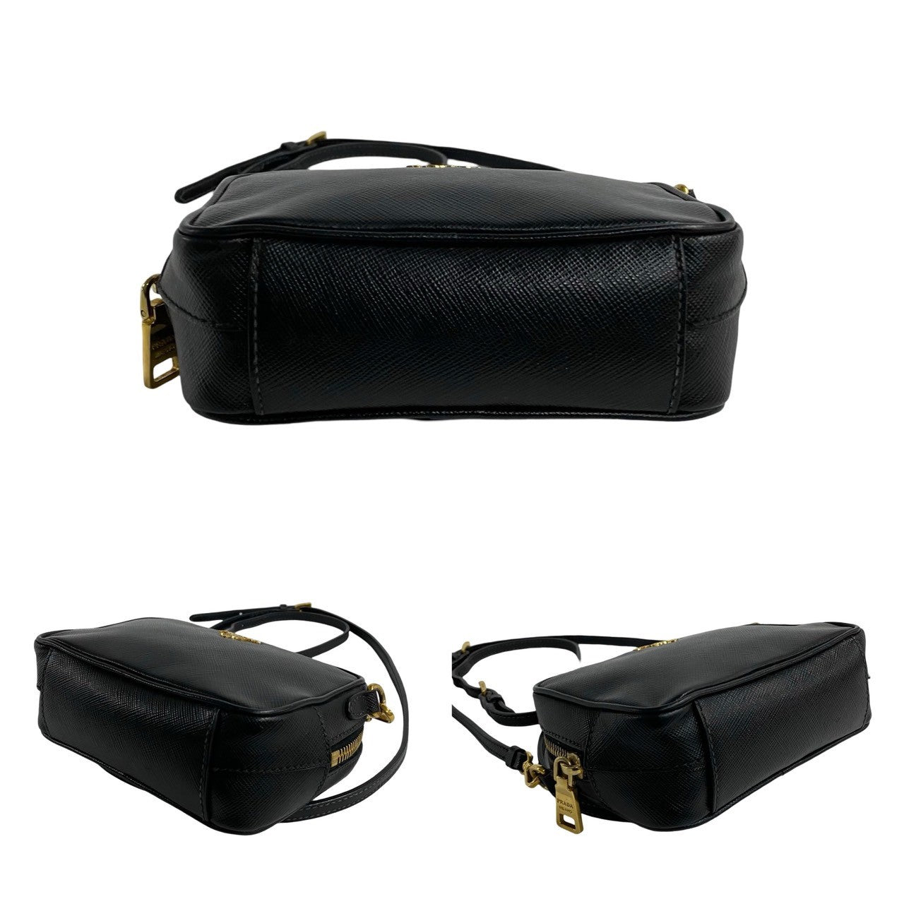 PRADA Shoulder Bag leather black