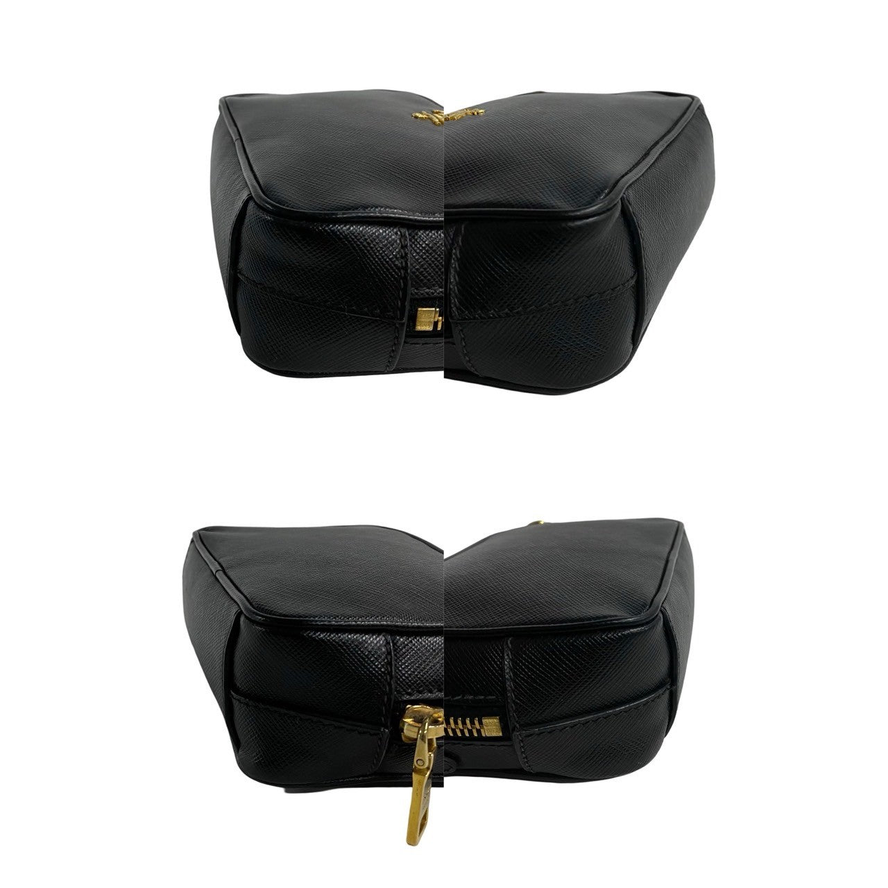 PRADA Shoulder Bag leather black